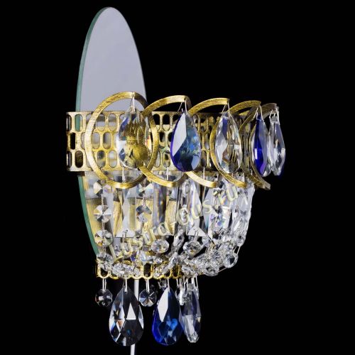 Бра Астра Синяя под бронзу в Сочи Гусь Хрустальный