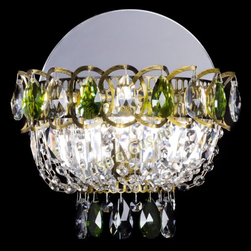 Бра Астра Зеленая под бронзу в Сочи Гусь Хрустальный