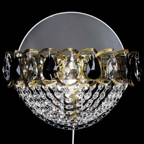 Бра Астра Сетка под бронзу Черная в Сочи Гусь Хрустальный