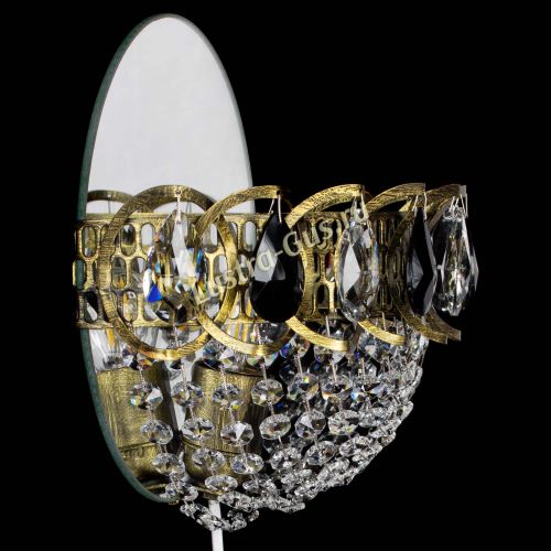 Бра Астра Сетка под бронзу Черная в Сочи Гусь Хрустальный