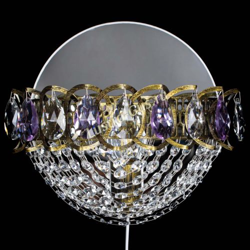 Бра Астра Сетка под бронзу Фиолетовая в Сочи Гусь Хрустальный