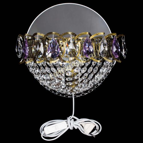 Бра Астра Сетка под бронзу Фиолетовая в Сочи Гусь Хрустальный