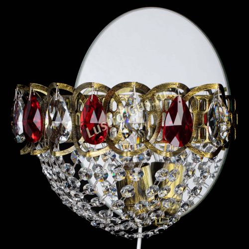 Бра Астра Сетка под бронзу Красная в Сочи Гусь Хрустальный