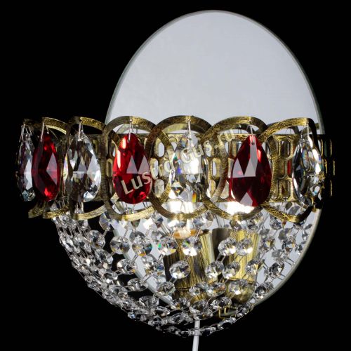 Бра Астра Сетка под бронзу Красная в Сочи Гусь Хрустальный