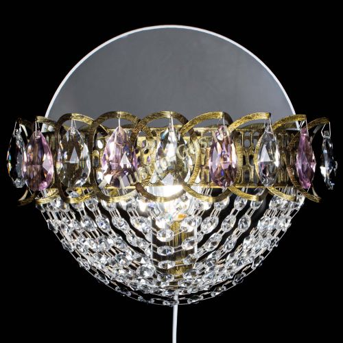 Бра Астра Сетка под бронзу Розовая в Сочи Гусь Хрустальный