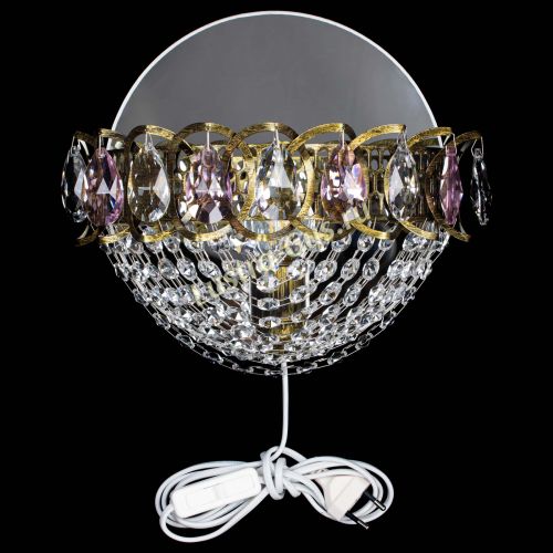 Бра Астра Сетка под бронзу Розовая в Сочи Гусь Хрустальный