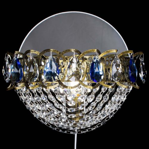 Бра Астра Сетка под бронзу Синяя в Сочи Гусь Хрустальный