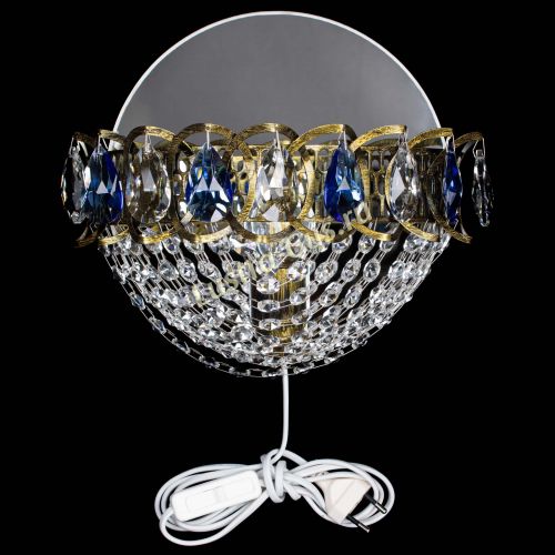 Бра Астра Сетка под бронзу Синяя в Сочи Гусь Хрустальный