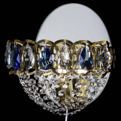 Бра Астра Сетка под бронзу Синяя в Сочи Гусь Хрустальный