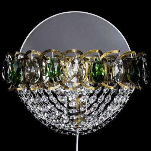 Бра Астра Сетка под бронзу Зеленая в Сочи Гусь Хрустальный