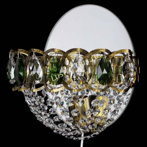 Бра Астра Сетка под бронзу Зеленая в Сочи Гусь Хрустальный