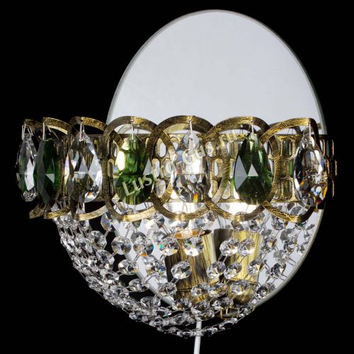 Бра Астра Сетка под бронзу Зеленая в Сочи Гусь Хрустальный