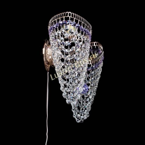 Бра Бутоны №2 фиолетовая в Сочи Гусь Хрустальный
