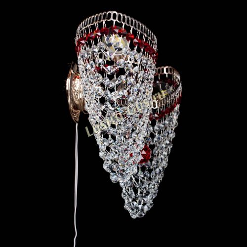 Бра Бутоны №2 красная в Сочи Гусь Хрустальный