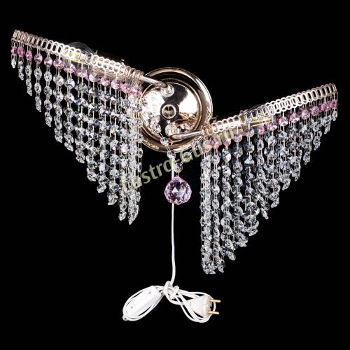 Бра Бутоны №2 розовая в Сочи Гусь Хрустальный