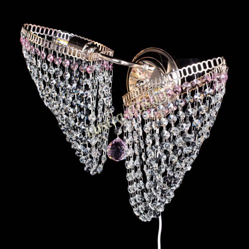 Бра Бутоны №2 розовая в Сочи Гусь Хрустальный