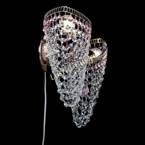 Бра Бутоны №2 розовая в Сочи Гусь Хрустальный