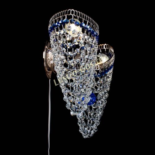 Бра Бутоны №2 синяя в Сочи Гусь Хрустальный