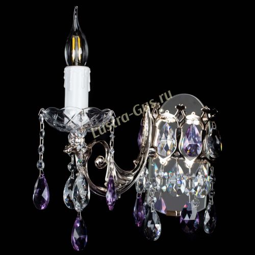 Бра Елизавета №1 мини фиолетовая в Сочи Гусь Хрустальный