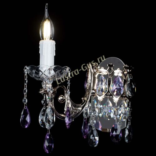Бра Елизавета №1 мини фиолетовая в Сочи Гусь Хрустальный