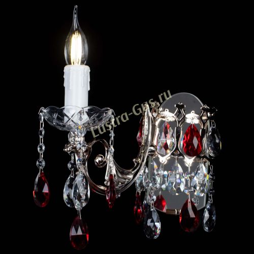 Бра Елизавета №1 мини красная в Сочи Гусь Хрустальный