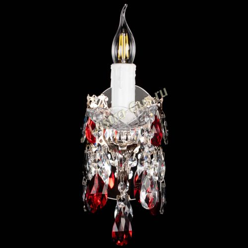 Бра Елизавета №1 мини красная в Сочи Гусь Хрустальный