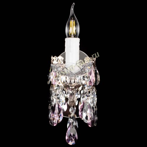 Бра Елизавета №1 мини розовая в Сочи Гусь Хрустальный