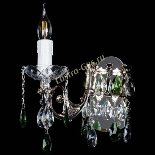 Бра Елизавета №1 мини зеленая в Сочи Гусь Хрустальный