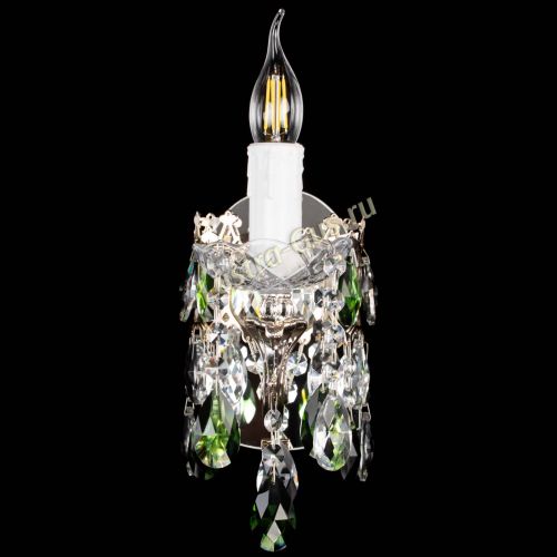 Бра Елизавета №1 мини зеленая в Сочи Гусь Хрустальный