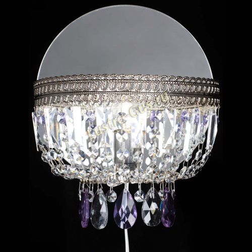 Бра Флоренция журавлик фиолетовая в Сочи Гусь Хрустальный