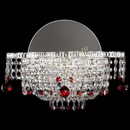 Бра Камелия шар красная в Сочи Гусь Хрустальный