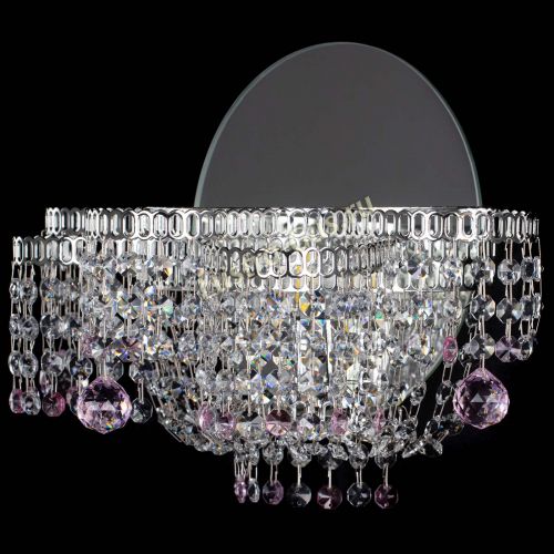 Бра Камелия шар розовая в Сочи Гусь Хрустальный