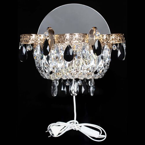 Бра Камея Флора черная в Сочи Гусь Хрустальный