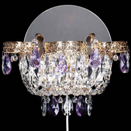 Бра Камея Флора фиолетовая в Сочи Гусь Хрустальный