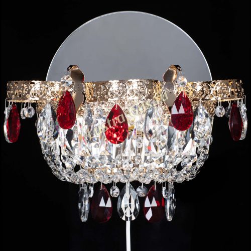 Бра Камея Флора красная в Сочи Гусь Хрустальный