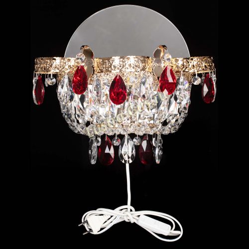 Бра Камея Флора красная в Сочи Гусь Хрустальный