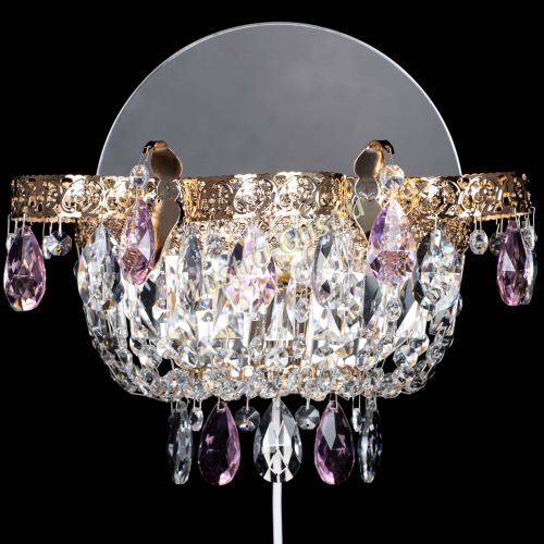 Бра Камея Флора розовая в Сочи Гусь Хрустальный