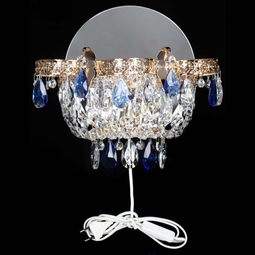 Бра Камея Флора синяя в Сочи Гусь Хрустальный