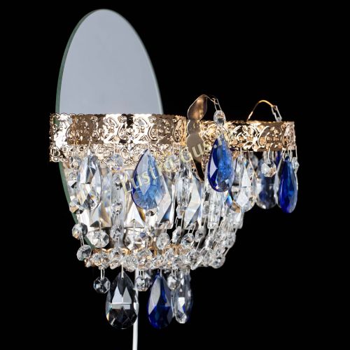 Бра Камея Флора синяя в Сочи Гусь Хрустальный