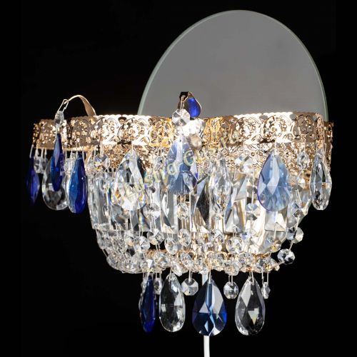 Бра Камея Флора синяя в Сочи Гусь Хрустальный