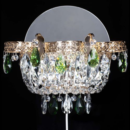 Бра Камея Флора зеленая в Сочи Гусь Хрустальный