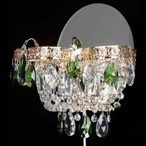 Бра Камея Флора зеленая в Сочи Гусь Хрустальный