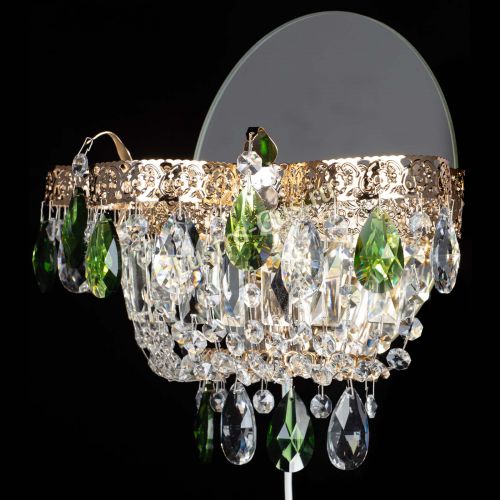 Бра Камея Флора зеленая в Сочи Гусь Хрустальный