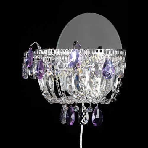 Бра Камея фиолетовая в Сочи Гусь Хрустальный