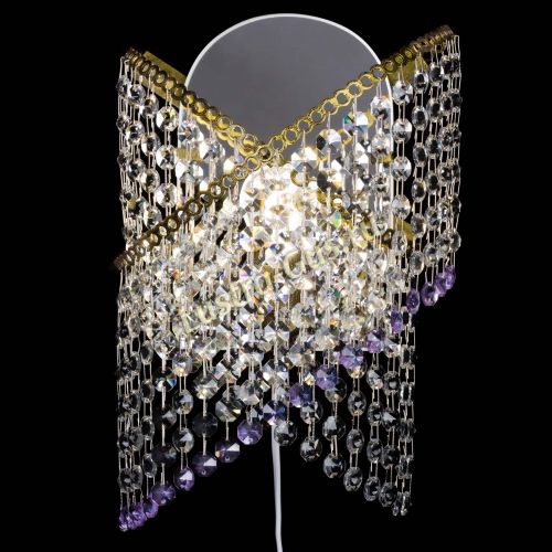 Бра Космея №1 фиолетовая под бронзу в Сочи Гусь Хрустальный