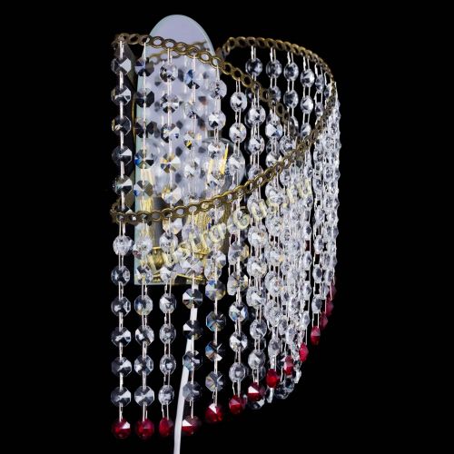 Бра Космея №1 красная под бронзу в Сочи Гусь Хрустальный