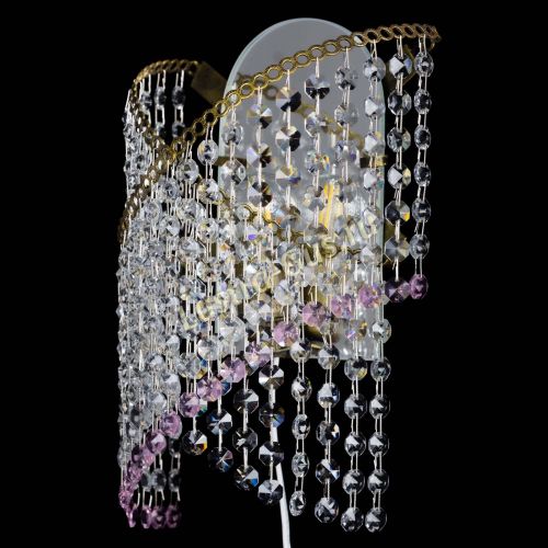 Бра Космея №1 розовая под бронзу в Сочи Гусь Хрустальный