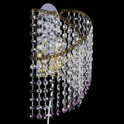 Бра Космея №1 розовая под бронзу в Сочи Гусь Хрустальный