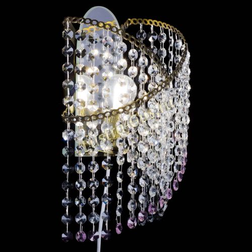 Бра Космея №1 розовая под бронзу в Сочи Гусь Хрустальный