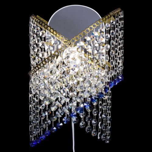 Бра Космея №1 синяя под бронзу в Сочи Гусь Хрустальный